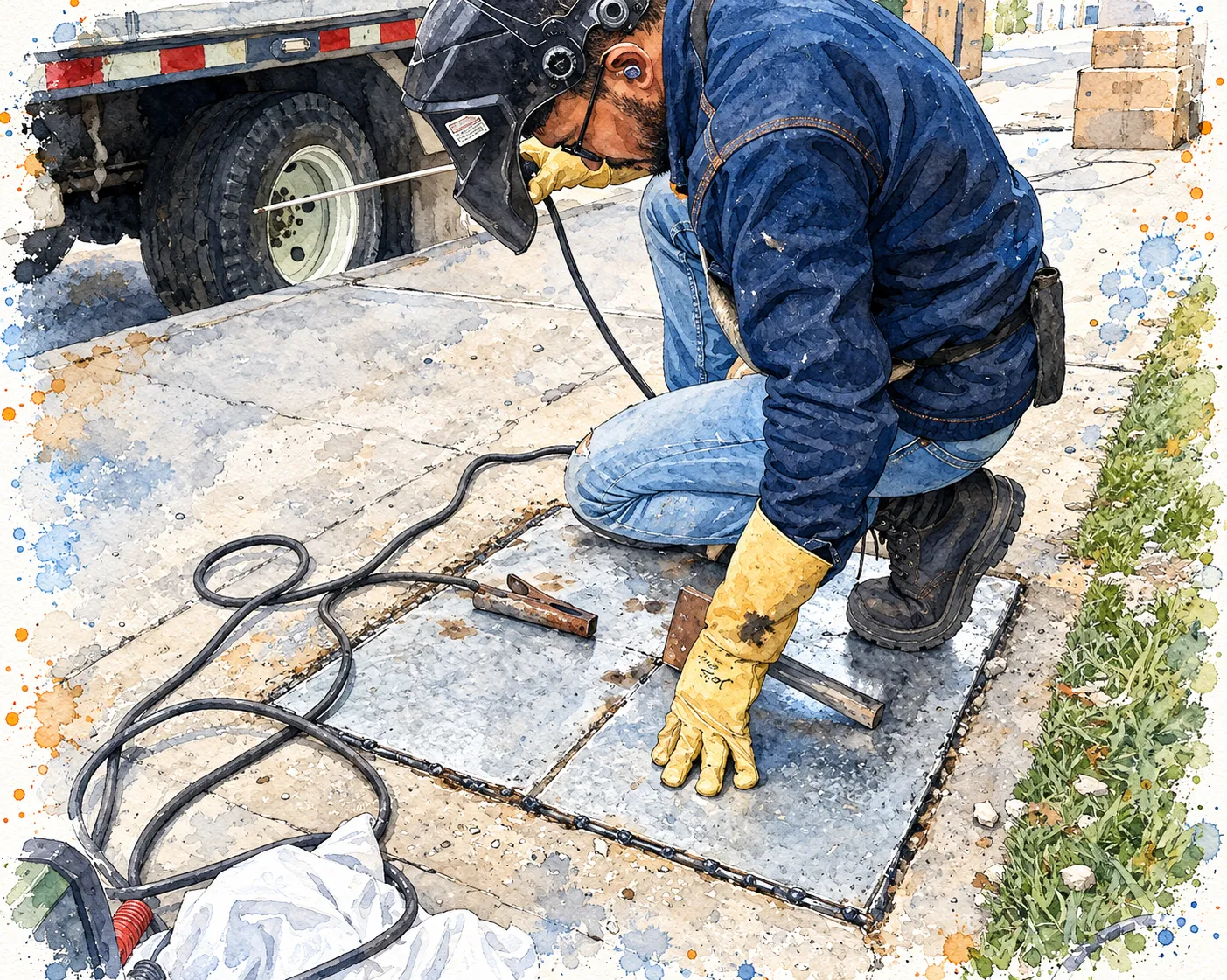 Acuarela del proyecto fabricación y suministro de tapas de registro en concreto reforzado